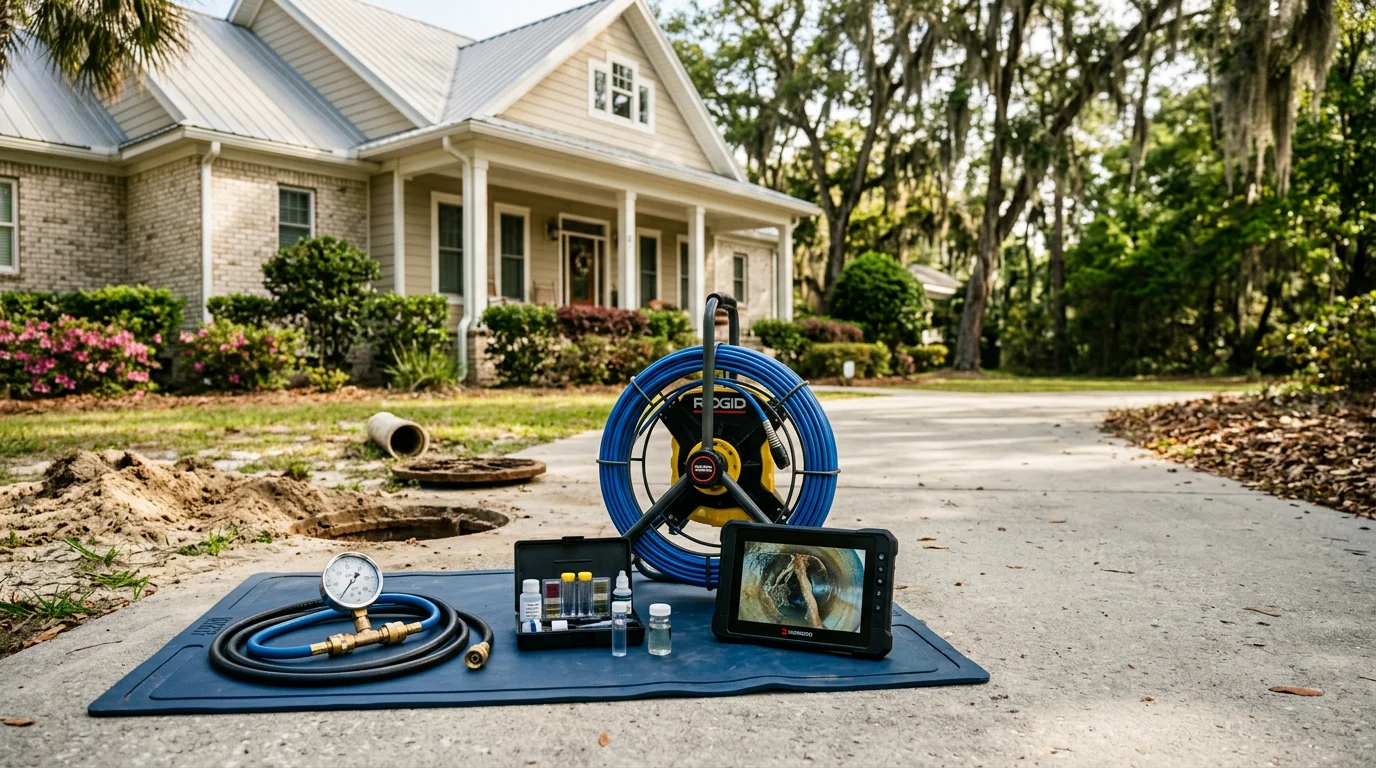 Plumbing inspection and diagnostic equipment